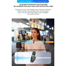Wireless Lavalier Microphone 2 Pack Noise Reduction 30H