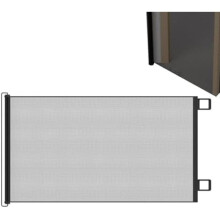(180 × 80 Cm, C) Retractable Safety Gate Indoor Pet Barrier No-Drill Child Safety Fence for Kitchen Patio Fireplace Pool White Medium
