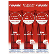 Colgate Optic White High Impact White Toothpaste, Clean Mint Flavor, 4 Oz Tube, (3 Pack)