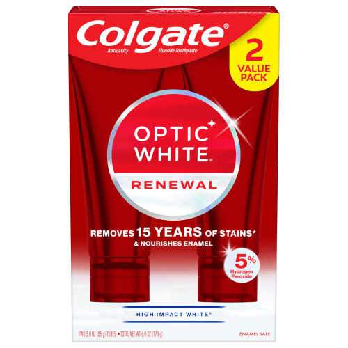 Colgate Colgate Optic White Renewal Teeth Whitening Toothpaste, 2 Pack, 3 oz