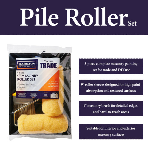 Hamilton Hamilton 5pc 9" Masonry Roller Set with Tray 2