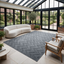 (200x290 cm, Grey) Embossed Cut Pile Shaggy Rug - Heavy Duty Non Slip Designer Carpets UK