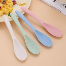 (rice white) Wheat Straw Cutlery Set 3 Piece Portable Travel Utensils Fork Knife Spoon for Students Office Outdoor Camping Steak