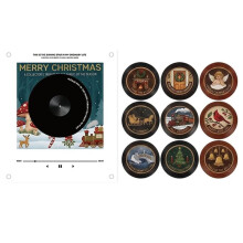 Retro Music Fridge Magnets with Player Set Vintage Vinyl Record Refrigerator Magnets NFC Enabled for Refrigerator Decor