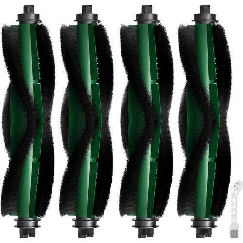 4-Pack Main Brushes for   104/105/105X Vac & Combo Replacement Multi-Surface Rubber Roller Brushes for Y0140