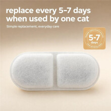 Replacement Filters & Sponges for 118oz/3.5L and 4.5Gal/17L Stainless Steel Pet Water Fountain Helps Maintain Freshs
