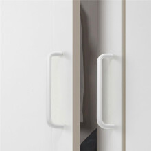 5 Pack Curved Drawer Pulls, 5 Inch Hole to Hole, Dresser Pulls, Modern Closet Door Cabinet Handles Orange