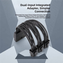 Card Dual 8Pin to 3 X 8 Pin Power Adapter Cable PVC Covered Wire for GPU Power Connection