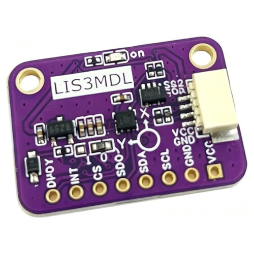 LIS3MDL Three-Axis Magnetic Sensor Module High-Precision Electronic Compass for Electronics, No Welding Pin Header 2
