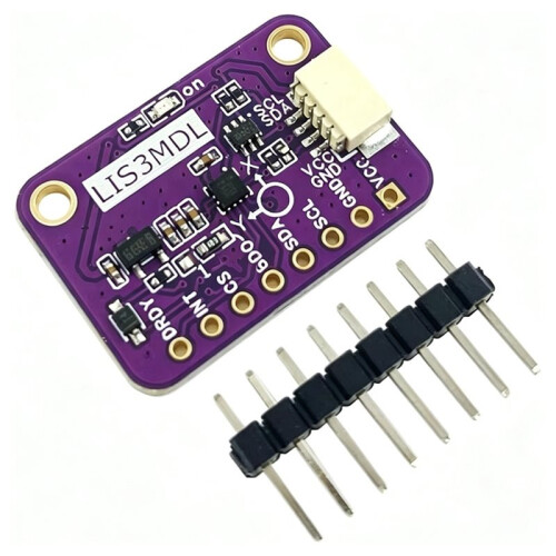 LIS3MDL Three-Axis Magnetic Sensor Module High-Precision Electronic Compass for Electronics, No Welding Pin Header