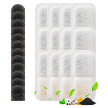 Replacement Filters & Sponges for ONEISALL 2.2L 3.2L Wireless Fountain Wireless Cat Fountain Helps Maintain Freshs 12+12