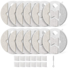 Filtre de Rechange pour Fontaine à Eau pour Petlibro Capsule pour Chien PLWF008 : Maintient L'Eau Fraîche (12+12+1).