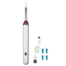 Visual Ear Cleaner Ear Spoon Otoscope USB-C Charging Endoscope Earwax Removal Tool with Camera White