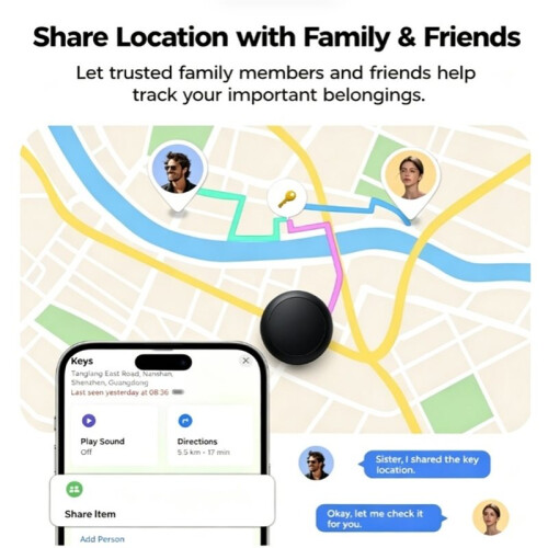 Air Tracker Tag Work for IOS and Android IP67 Waterproof   Tracker for Keys, Luggage, Suitcase, Backpack 2