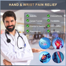 Copper Long Arthritis Gloves,Long Wrist Compression Sleeve Carpal Tunnel Gloves, Fingerless Hand Compression Gloves S