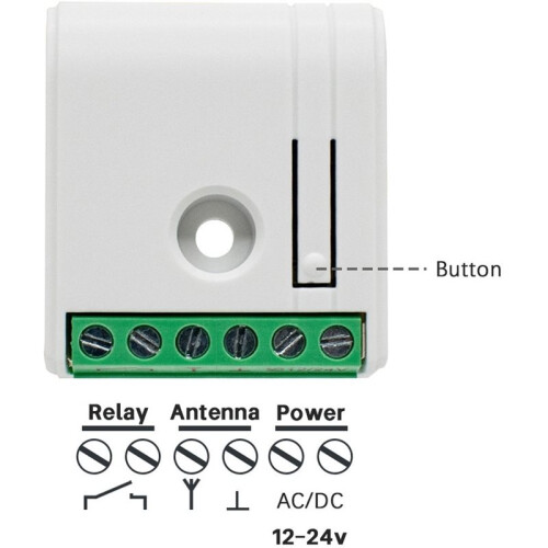 433.92MHz 12-24V /AC Relay 1 Channel Receiver Compatible Fixed Code & Rolling Code Remote  for Garage Door 2