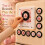 Christmas Vinyl Record Music Player Fridge Magnet Rotating Disc LED Light 9 Replaceable Records NFC  Audio Player 5