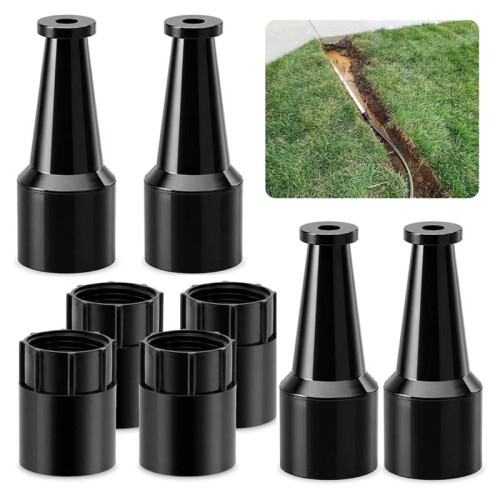 4 Set Walkway Tunnel Kit, Under Sidewalk Boring Tool for 3/4 Inches Pipe for Tunneling Beneath Sidewalks 1