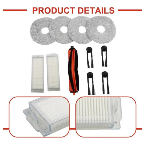 Compatible with  S40 Replacement Kit for Pro OV71GL Robot Mop - Essential Filter & Mop Pads for Deep Cleaning 1