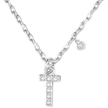 (T) GUOYU Women's Initial Necklace 925 Silver Letter Pendant with Zirconia A-Z Birthday Gift