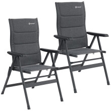 2x OUTWELL HELENA CHAIR FOLDING RECLINING PADDED CAMPING CARAVAN LIGHTWEIGHT