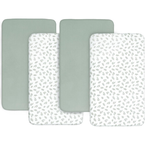 Next to Me Crib Sheets 4 Pack,Ultra Soft Sheets Fitted