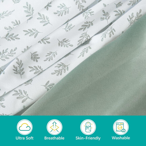 Next to Me Crib Sheets 4 Pack,Ultra Soft Sheets Fitted 1