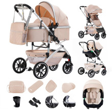 Gcarebb 3 in 1 Pram, City Strollers with Car Seat, Portable One-Click