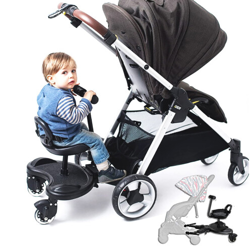 Buggy Board with seat, Standing Board, Toddlers Stroller Board Kiddy