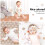 FIEMOL Cot Bed Sheets 140 x 70cm Fitted, 3 Pack Baby Cot Sheets, 6