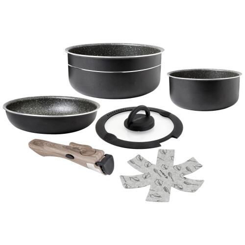 BRUNNER PIRATE SPACEMASTER COOKWARE SET CAMPING CARAVAN CAMPERVAN BOAT COMPACT