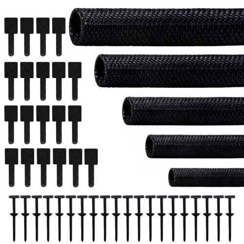 Braided Split Sleeving Wire Loom' Tubing Cable Insulated Sleeve Cord Protector