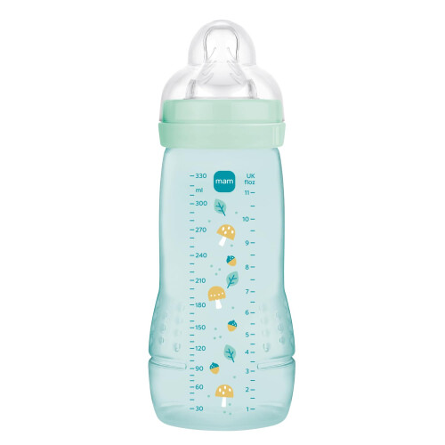 MAM MAM Easy Active 6+ Months Ice Colour (330ml) - With Silicone Teat