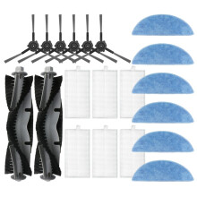 Hauptwalze, Seitenbürste, Filter, Wischtuch-Set (20-Teilig) für DEBOT Y1 PRO / DEEBOOT NEO 2.0 / Y1 PRO Staubsauger-Ersatzteile und Zubehör