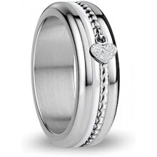 (Loire 10) BERING Women's Ring in Polished Silver - Arctic Symphony Collection Stainless Steel - Loire