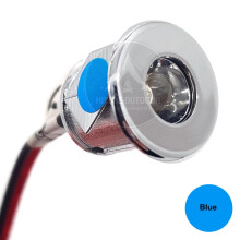 MINI 12V RECESSED LED .24W CARAVAN MOTORHOME 18MM SPOTLIGHT COOL WARM BLUE LIGHT