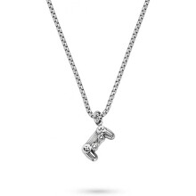 (Halskette Controller silber) s.Oliver Men's Stainless Steel Necklace with Cool Pendant - Modern Casual - Perfect Gift