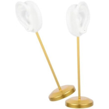 HEANUJJ Earring Display Stand Ear-Shaped Jewelry Holder 2 Pack Resin Alloy with Metal Base Elegant Earring Organizer for Women and Jewelry Photography