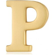 HONEY BEAR Letter Brooch Pin for Men Women Suit Shirt Collar Lapel Pin A-Z Matte Gold P 0.94 inch