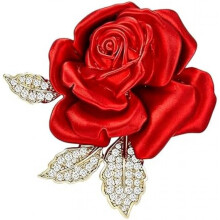 (Rot-Rosen519) Elegant Pearl Bow Brooch for Women Alloy Rhinestone Brooch Simple Faux Pearl Pin for Wedding Party Gold