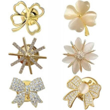 (golden461) Elegant Pearl Bow Brooch for Women Alloy Rhinestone Brooch Simple Faux Pearl Pin for Wedding Party Gold