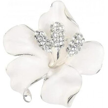 (165) Elegant Pearl Bow Brooch for Women Alloy Rhinestone Brooch Simple Faux Pearl Pin for Wedding Party Gold