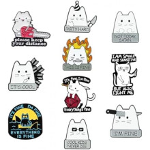 (Modern) Sxutop Cute Enamel Pins Metal Brooch Badge DIY Decoration for Clothes Sweater Shirt Jacket Backpack Hat