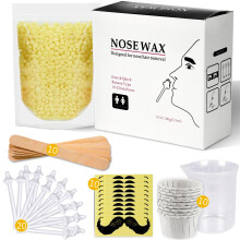 Nose Wax Kit for Men and Women with 100g Nasal Hair Wax & 50 Accessories