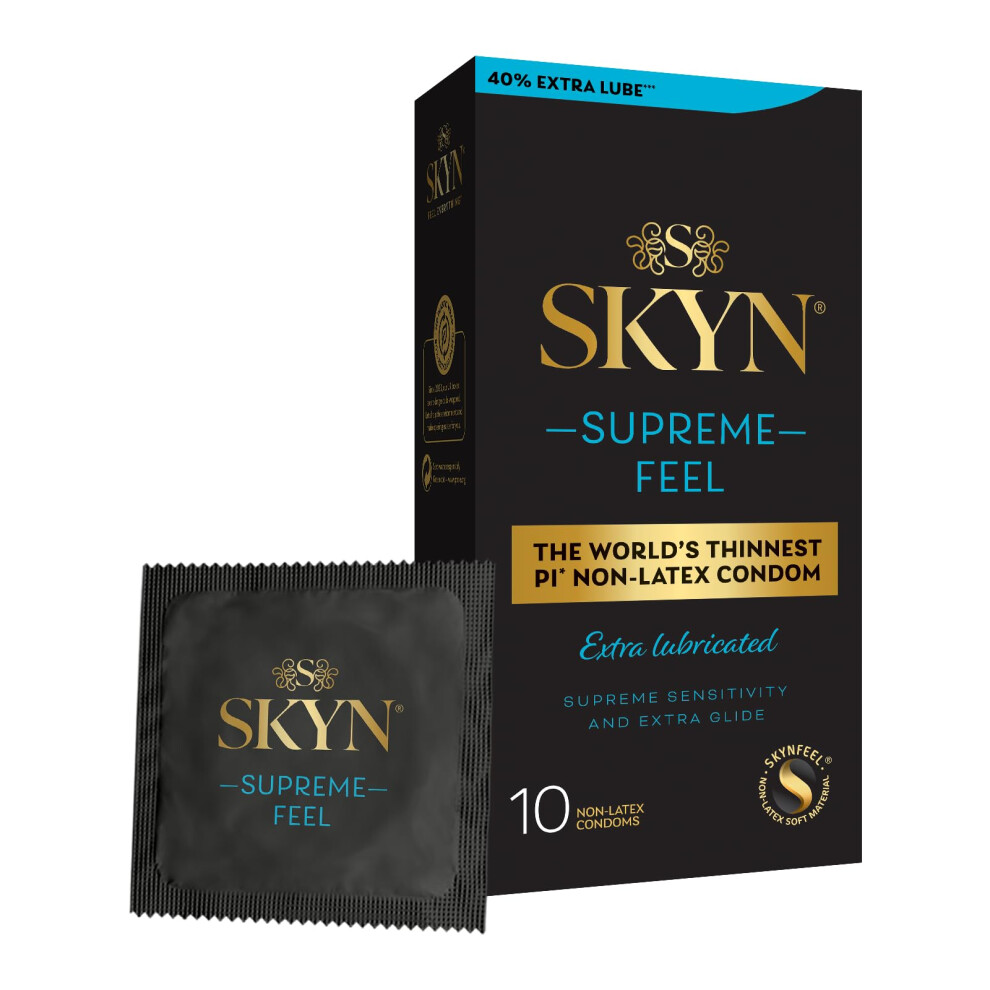 Skyn Supreme Feel Extra Lubricated Condoms (Pack Of 10) - Image 2