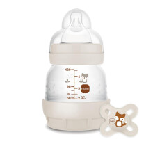 MAM Easy Start Anti-Colic Baby Bottle | 1 Pack (130ml) | Comes with Soother