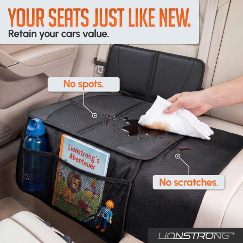 LIONSTRONG Car Seat Protector - EXTRA BIG [ISOFIX COMPATIBLE] - small 1