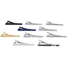 SOESFOUFU 10 Pcs Tie Clips for Men, Tie Pins Business Accessories with Gift Box, for Office Events, Gifts for Father Husband Brother