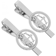 POPETPOP Tie Clip Classic Stainless Steel Tie Clips 2 Pack with Scales of Justice Silver for Men Business and Professional Occasions