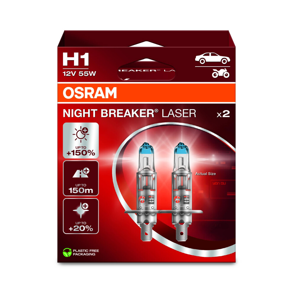 OSRAM 64150NL-HCB H1 12V 55W NIGHT BREAKER LASER P14,5s HardCase DuoBox - Image 15